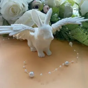 Engel Kaninchen Figur