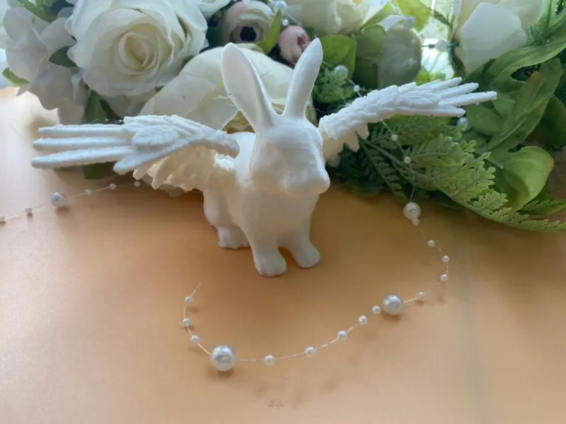 Engel Kaninchen Figur