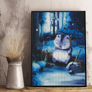 Tiny Tami, Hamster mit Schirmchen  50×70 eckige Steine (35 Farben)