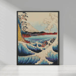 Japanische Welle 50x70 eckige Steine