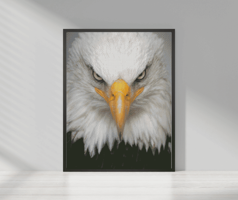 Schau mir in die Augen 50x70 eckige Steine