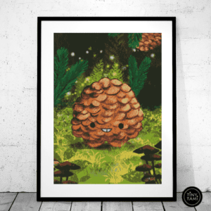 Tiny Tami, Kieferzapfen 50×70 eckige Steine