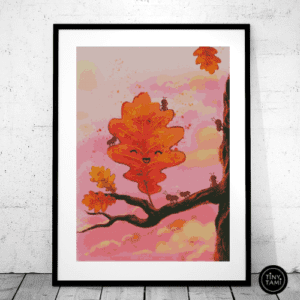 Tiny Tami, Eichenblatt 50×70 eckige Steine