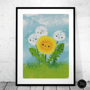 Tiny Tami, Löwenzahn 50×70 eckige Steine