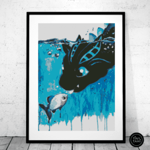 Tiny Tami, Dragon Tsuyo meets Fish 50×70 eckige Steine