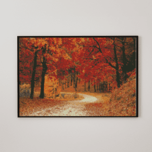 Herbstwald eckige Steine 50x70