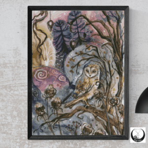 Harena Artwork, Eule 50x70 eckige Steine