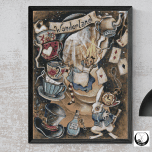 Harena Artwork, Alice im Wunderland 50x70 eckige Steine