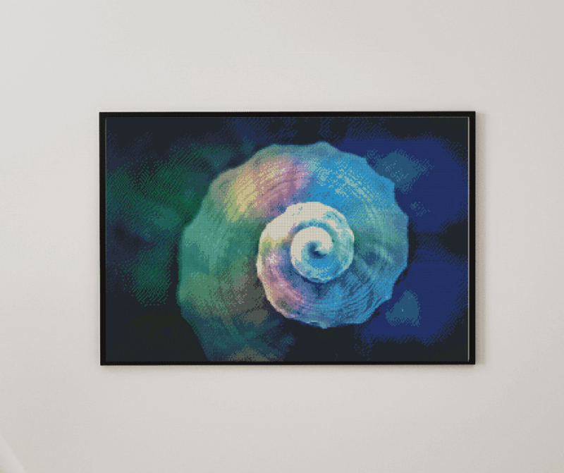 Schneckenhaus 50x70 eckige Steine