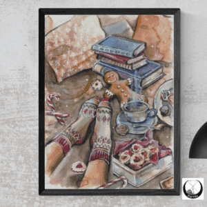 Harena Artwork, Kaffee und Kekse 50x70 eckige Steine