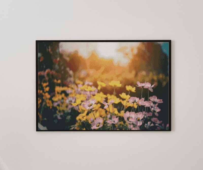 Blutender 50x70 eckige Steine