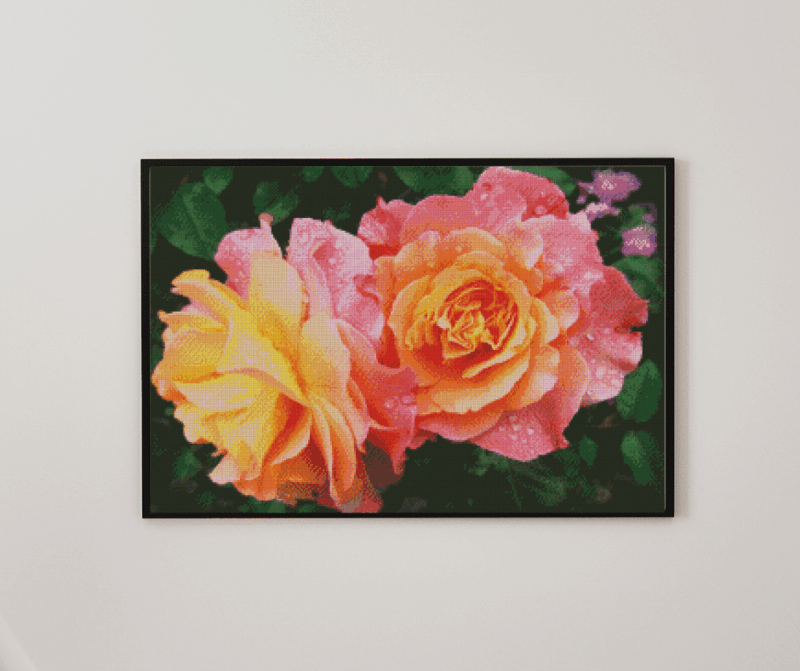 Rosen 50x70 eckige Steine