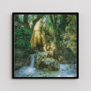 Wasserfall 50x50 eckige Steine