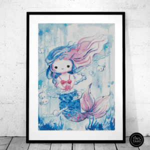 Tiny Tami, Kawaii Meerjungfrau 60×80 eckige Steine