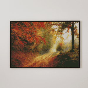 Herbstwald 50x70 eckige Steine