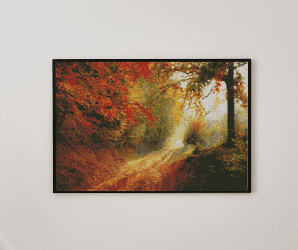 Herbstwald 50x70 eckige Steine