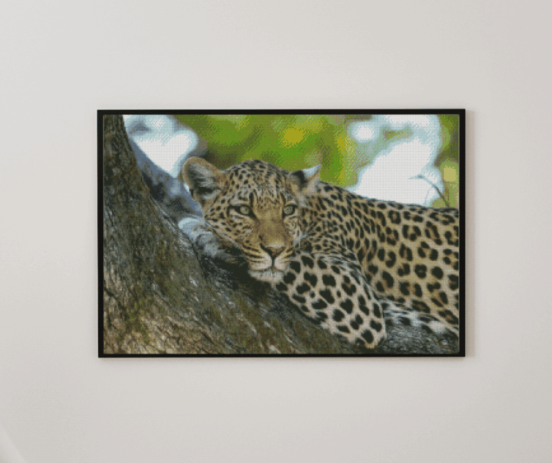 Leopard 50x70 eckige Steine