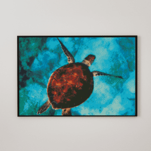 Schildkröte 50x70 eckige Steine