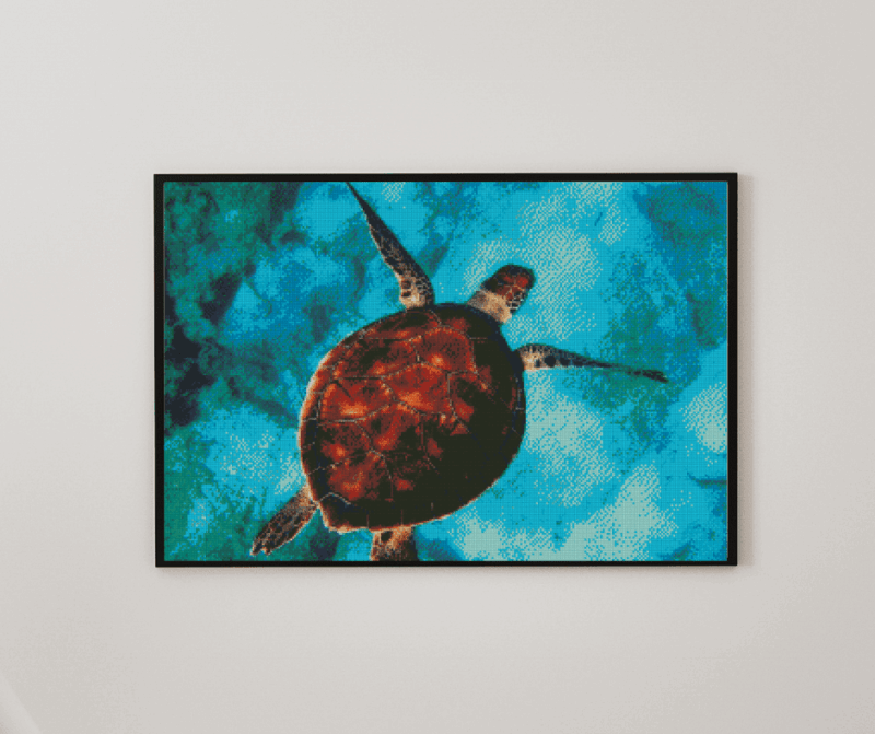 Schildkröte 50x70 eckige Steine