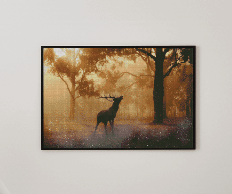 Ruf des Waldes 50×70 eckige Steine