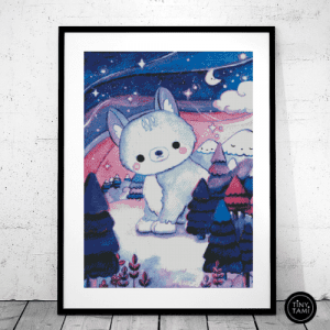 Tiny Tami, Polarwolf  50×70 eckige Steine