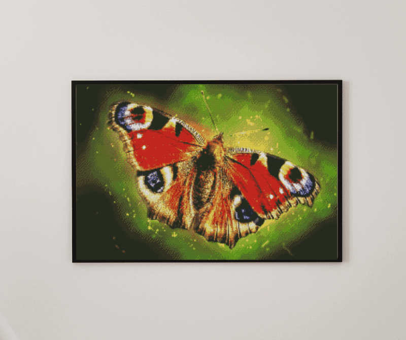 Schmetterling 50x70 eckige Steine