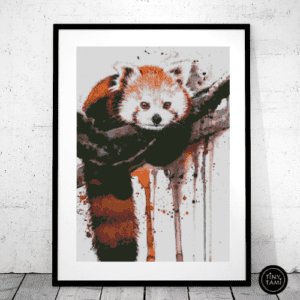 Tiny Tami, Kleiner Roter Panda 50×70 eckige Steine
