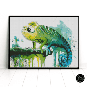 Tiny Tami,Chamäleon grün 50×70 eckige Steine