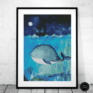 Tiny Tami, Dreaming Whale 50×70 eckige Steine