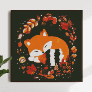 Tiny Tami, Fuchs im Herbst 50×50 eckige Steine