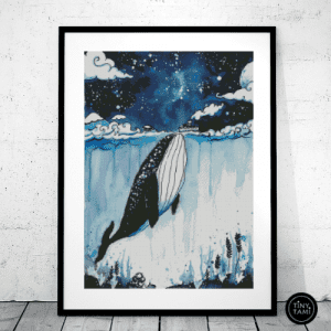 Tiny Tami, Wal – Under the stars   50×70 eckige Steine