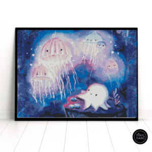 Tiny Tami, Quallenwanderung 50×70 eckige Steine