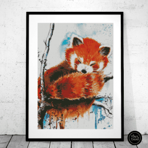 Tiny Tami, Roter Panda  50×70 eckige Steine