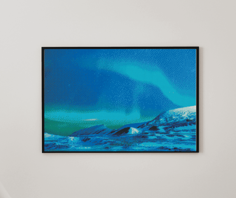 Polarlicht 50x70 eckige Steine