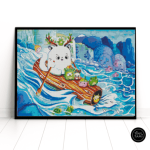 Tiny Tami, Wildwasserfahrt 60×80 eckige Steine