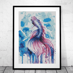 Tiny Tami, Siamesischer Kampffisch  50×70 eckige Steine