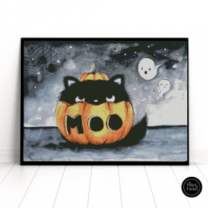 Tiny Tami, Halloween Moo  50×70 eckige Steine