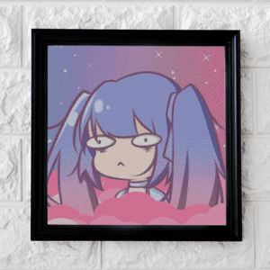 PichuMoonArt, gestresst 50x50 eckige Steine