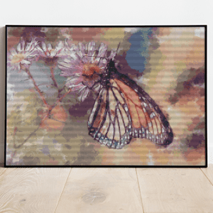 Schmetterling 50x70 eckige Steine