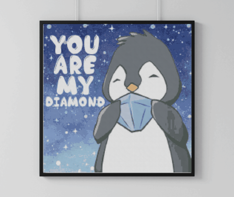 PichuMoonArt, You are my Diamond 50x50 eckige Steine