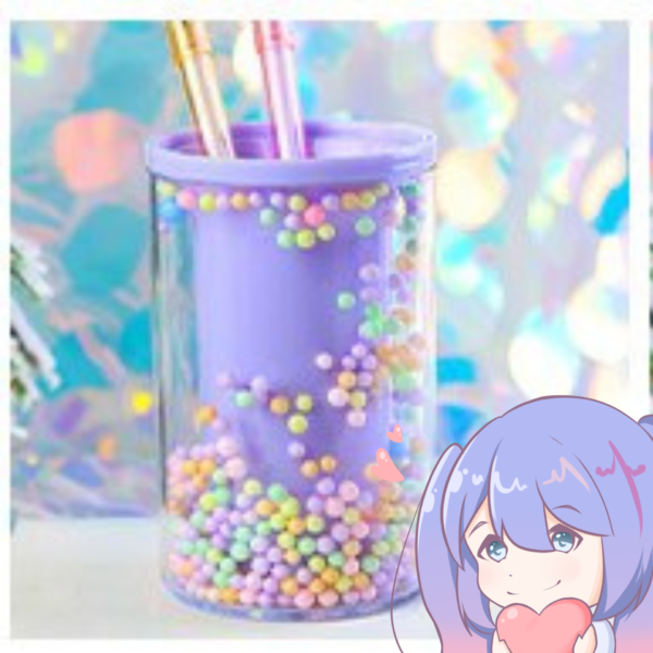 Stiftehalter Pastell Lila Regenbogen