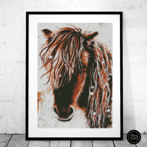 Tiny Tami,Islandpferd 50×70 eckige Steine