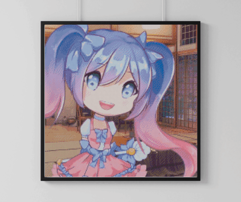 PichuMoonArt, Hello! 50x50 eckige Steine