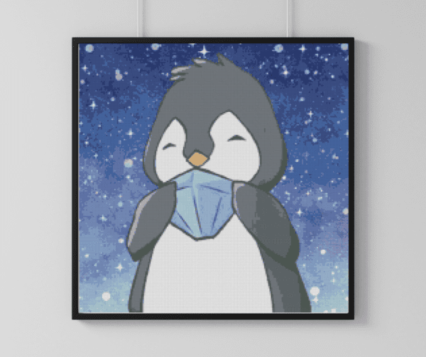 PichuMoonArt, Pingu 50x50 eckige Steine