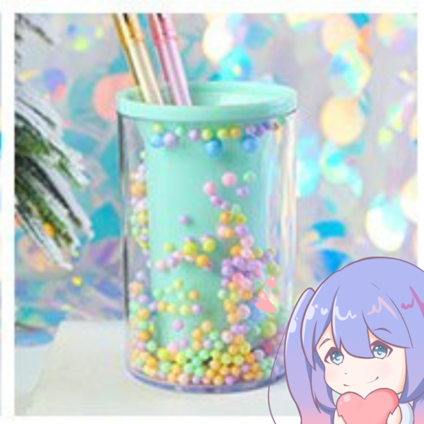 Stiftehalter Pastell Gruen Regenbogen