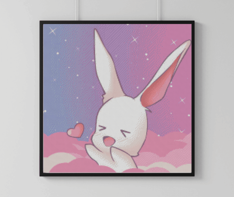 PichuMoonArt, Bunny 50x50 eckige Steine