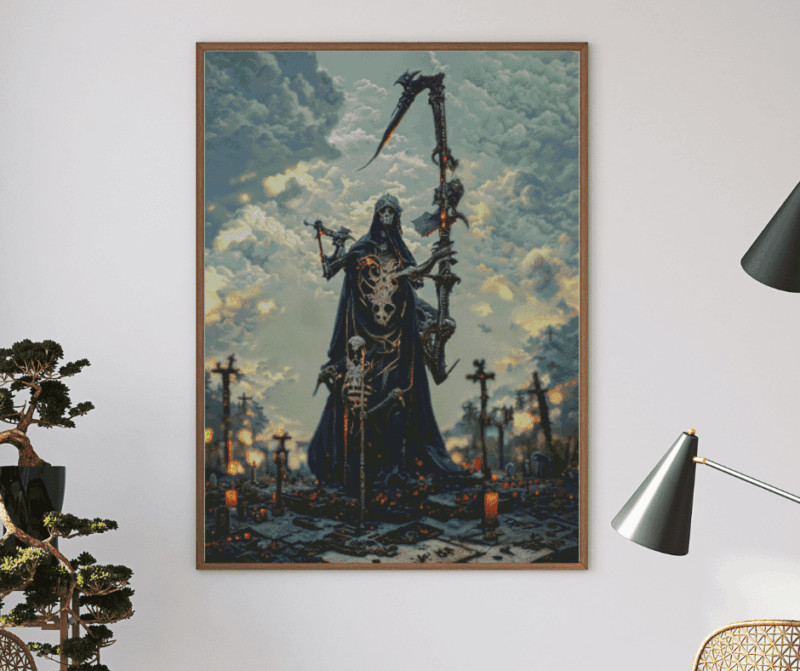 Veto, Tiger im Wasser 60×90 Eckige Steine