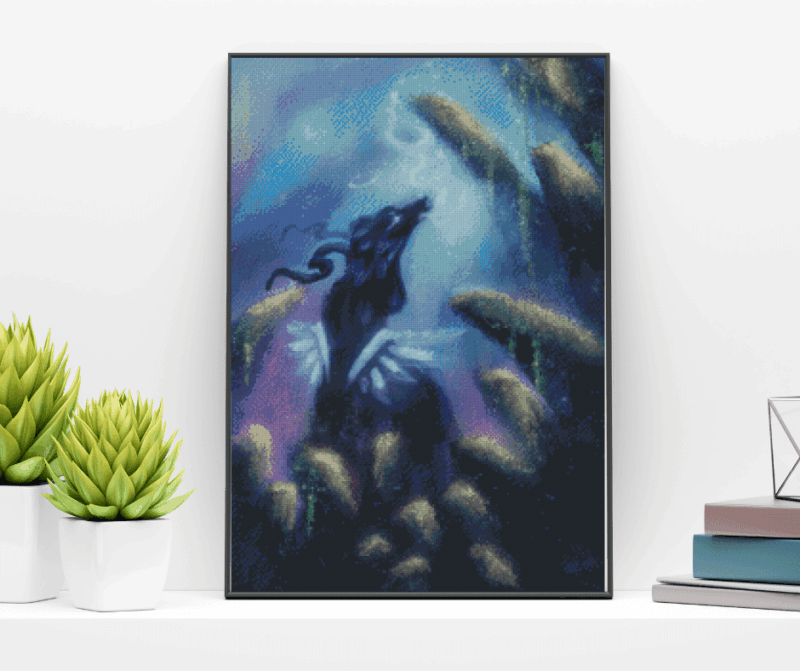 Frostworkchan, Butterflyfalmes 50×70 Eckige Steine