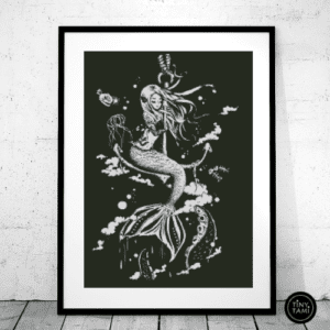 Tiny Tami,Gothic Meerjungfrau 50×70 eckige Steine