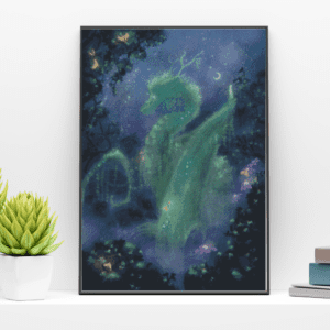 Frostworkchan, Green Dragon 50×70 Eckige Steine